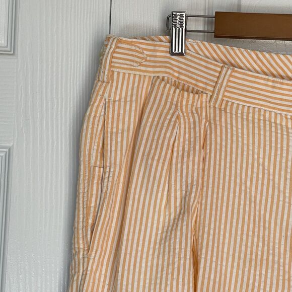 Men’s Shorts Size 38 Cotton Orange Pleated James Tattersall - Picture 13 of 16